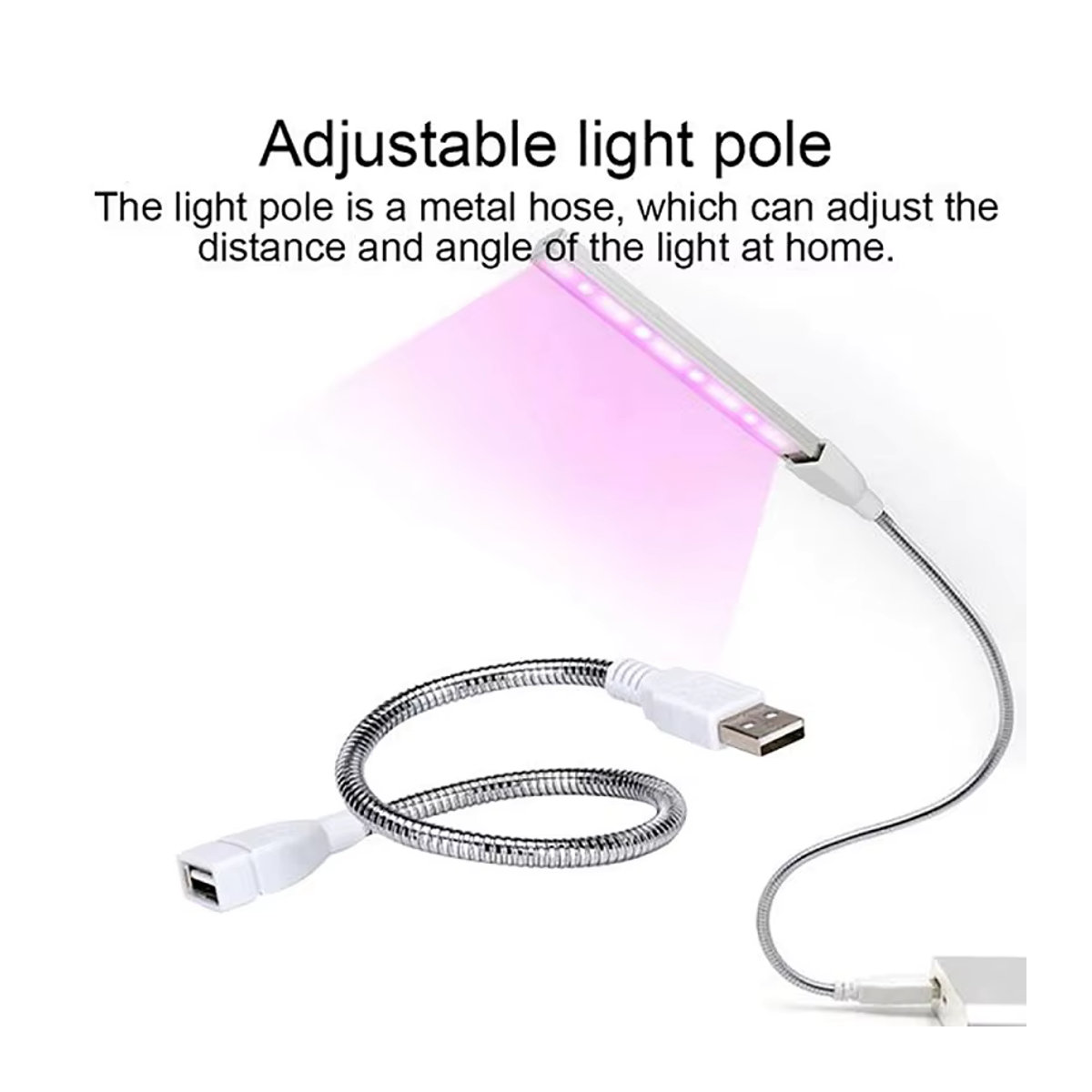 AITHEA Flexibler Schlauch Innen-Gewächshaus Phyto USB-Lampe 5V LED Vollspektrum-Wachstumslampe für Sukkulenten, Saatgut und Hydrokultur-Beleuchtung - Bild 6