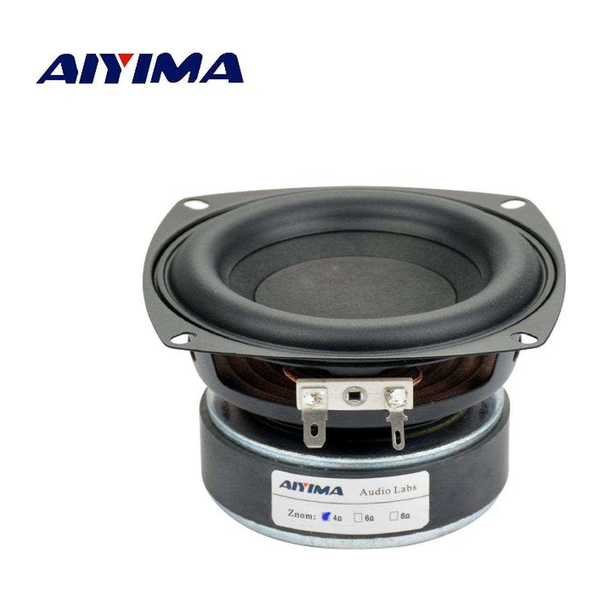 AIYIMA 4 Zoll Subwoofer Lautsprechereinheit HIFI Woofer für Heimkino, 100 Watt, 4/8 Ohm, Schwarz - Bild 1