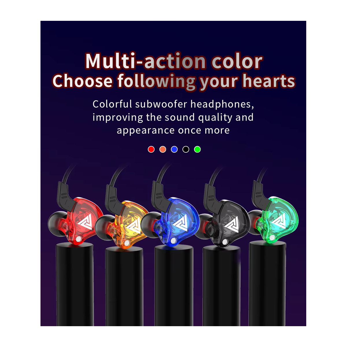 AK6 Kupfer Fahrer HiFi In-Ear Kopfhörer mit Mikrofon, Schwarz, 3,5 mm Anschluss - Bild 2