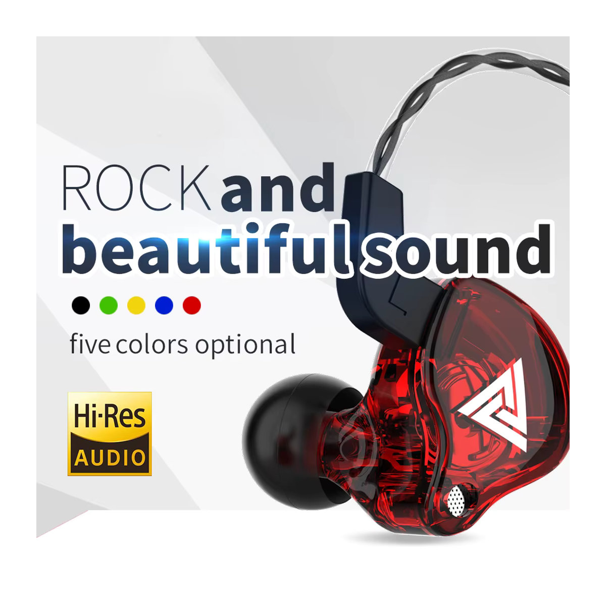 AK6 Kupfer Fahrer HiFi In-Ear Kopfhörer mit Mikrofon, Schwarz, 3,5 mm Anschluss - Bild 3