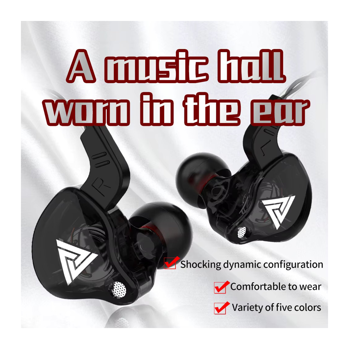 AK6 Kupfer Fahrer HiFi In-Ear Kopfhörer mit Mikrofon, Schwarz, 3,5 mm Anschluss - Bild 4