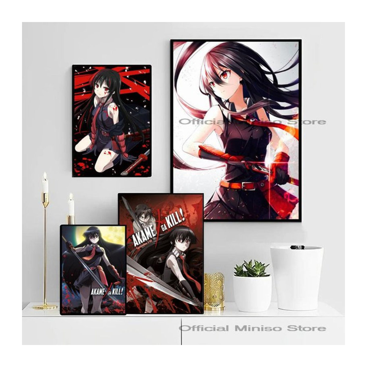 Akame ga Kill Anime Wandposter selbstklebend wasserfest aus Papier für deine Zimmerdekoration mehrfarbig - Bild 1