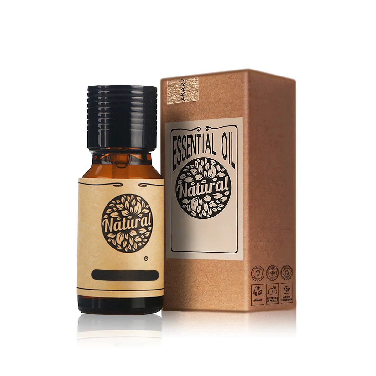 Akarz Ätherisches Bernsteinöl in brauner Glasflasche für Aromatherapie und Diffusoren - Bild 6