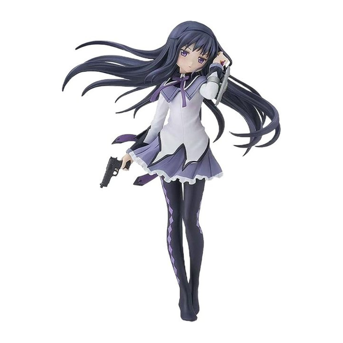 Akemi Homura Anime Figur aus Puella Magi Madoka Magica von Fashnics, PVC Modell, Höhe: 17 cm, Farben: Weiß und Schwarz - Bild 1