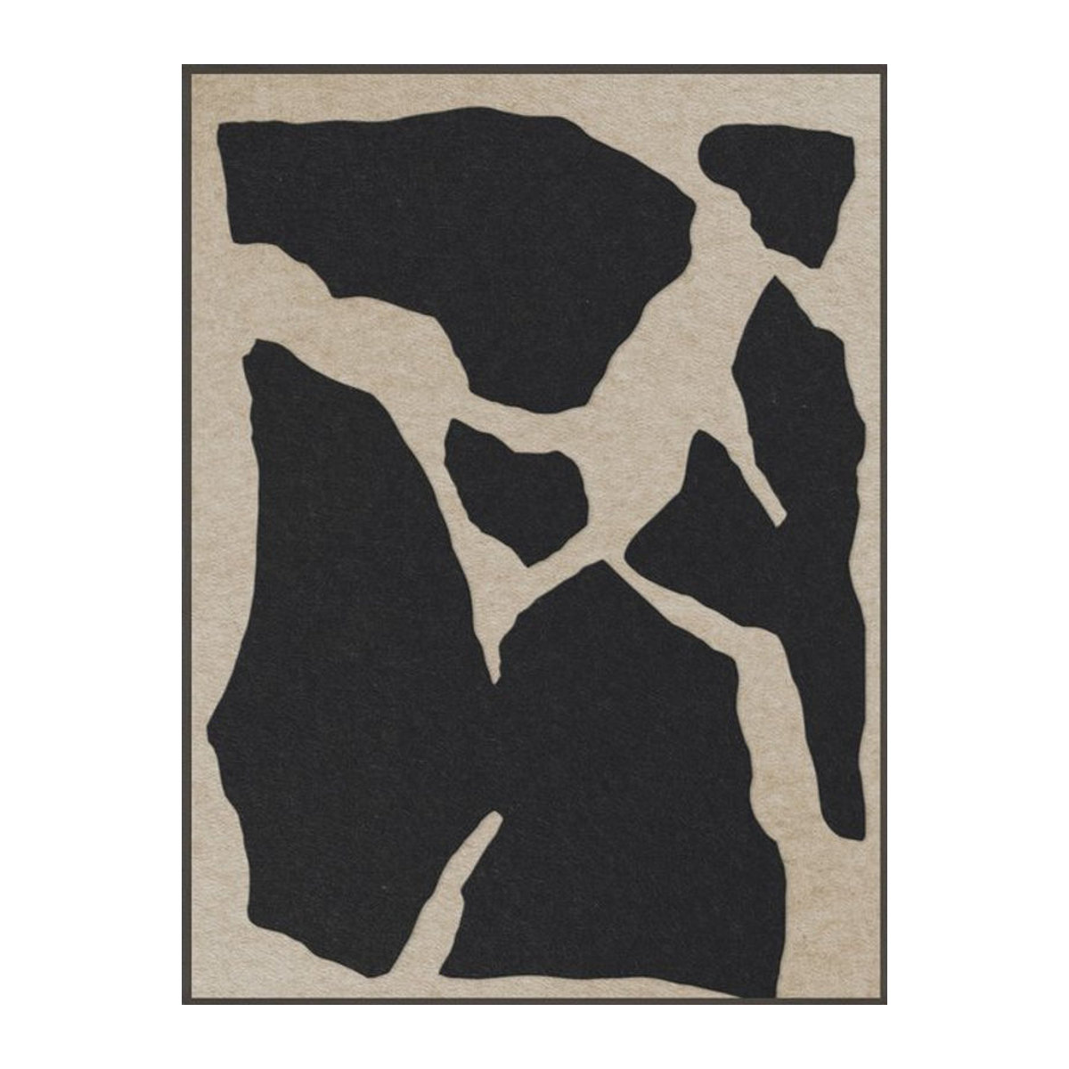 Akustikbild SOUNDGARDEN 1 Abstrakt in Schwarz und Mehrfarbig aus Filz und Holz, B/H: 120 x 90 cm - Bild 1