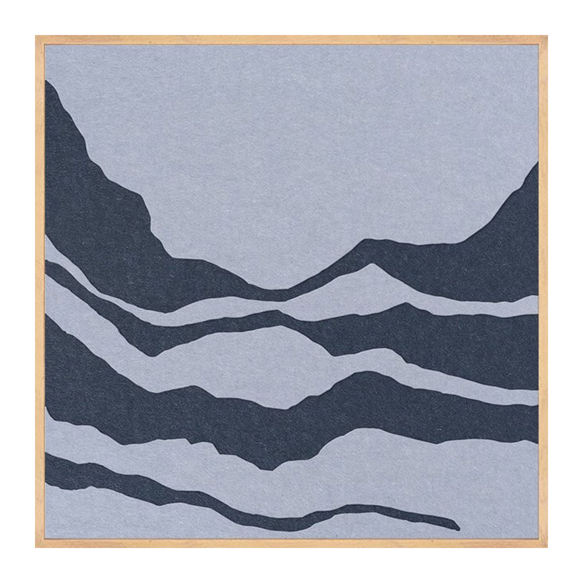 Akustikbild TONEFIELD 2 Abstrakt Blau aus Filz und Holz, Quadratisch, 62 x 62 x 3 cm - Bild 1