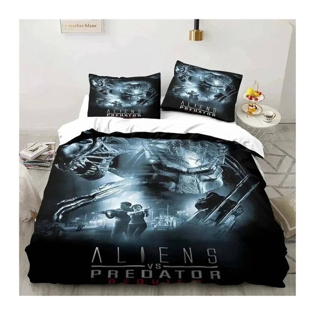 Alien Vs. Predator Bettwäsche Set von JMG Household Supplies mit Reißverschluss, B/H: 173 x 218 cm - Bild 1