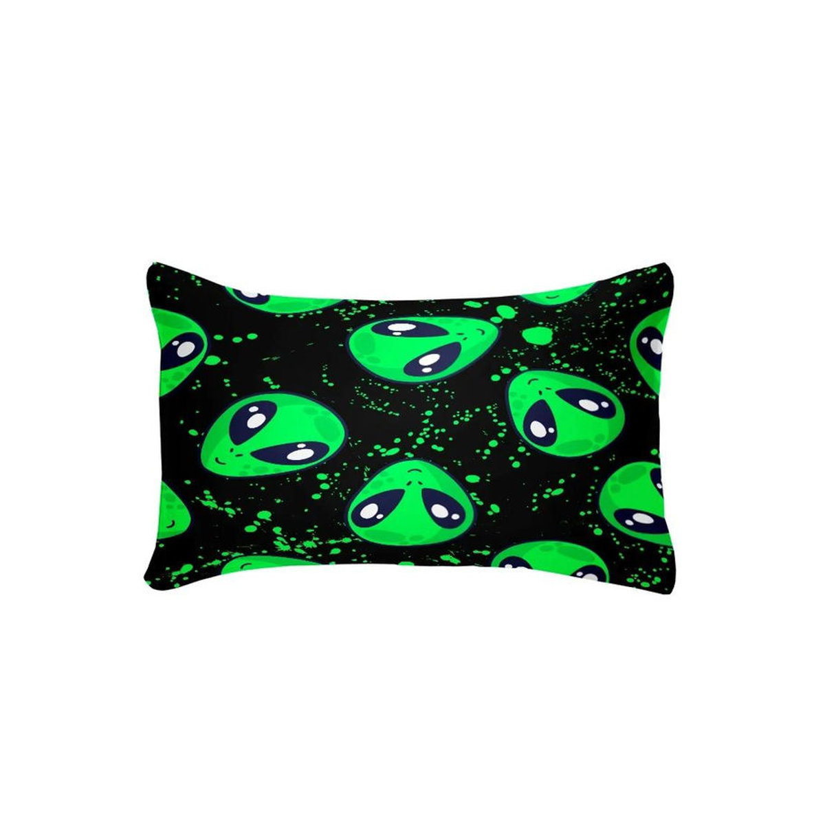 Aliens Bettwäsche Set für Jungen mit Reißverschluss in Schwarz und Grün, B/H: 135 x 200 cm - Bild 2