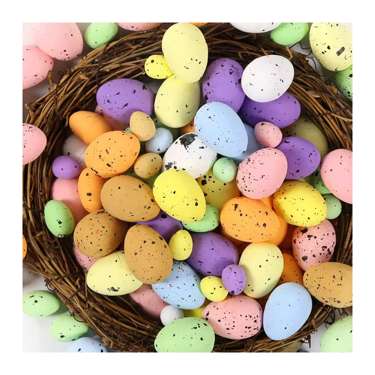 Alivparty Ostern Dekoration Set mit mehrfarbigen Schaumeiern in Ovalform für Kinder und Partys - Bild 4