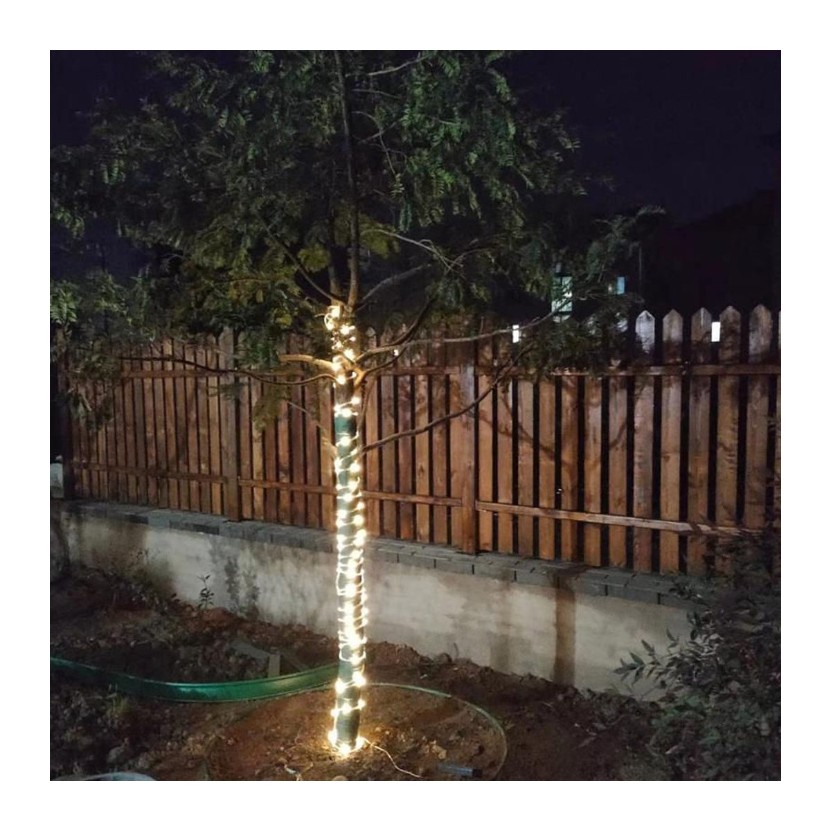 AlliLit Solar-LED-Lichterkette für den Außenbereich, 22 m mit 200 LEDs, Weiß, IP65 wasserdicht, moderne Solarleuchte für Garten und Landschaftsbeleuchtung - Bild 13