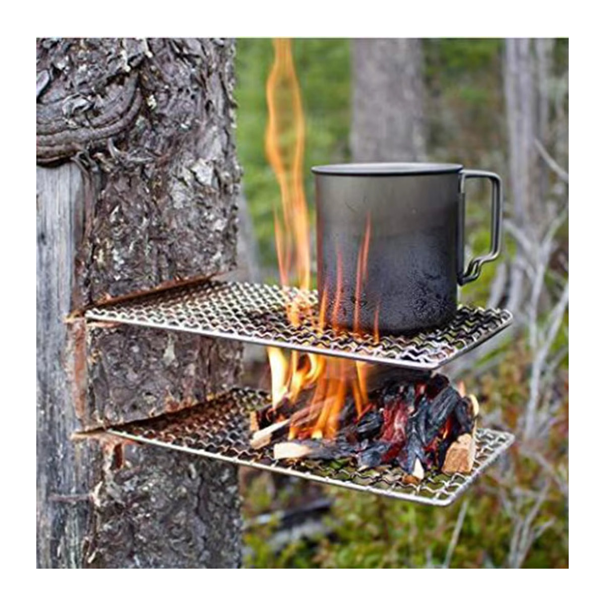 Alloet Edelstahl Camping Grill Rost Mesh Pads für Outdoor-Aktivitäten und Picknick - Bild 2