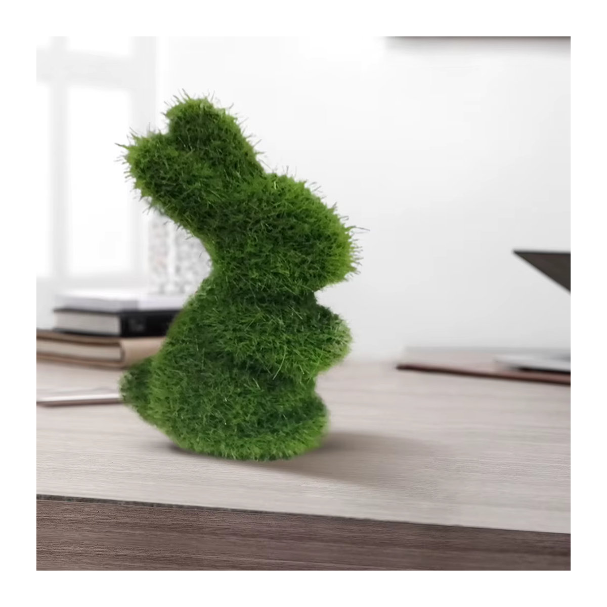 Alloet Osterhase aus Schaum mit Moos-Simulation als dekoratives Ornament für Ostern und den Garten - Bild 5