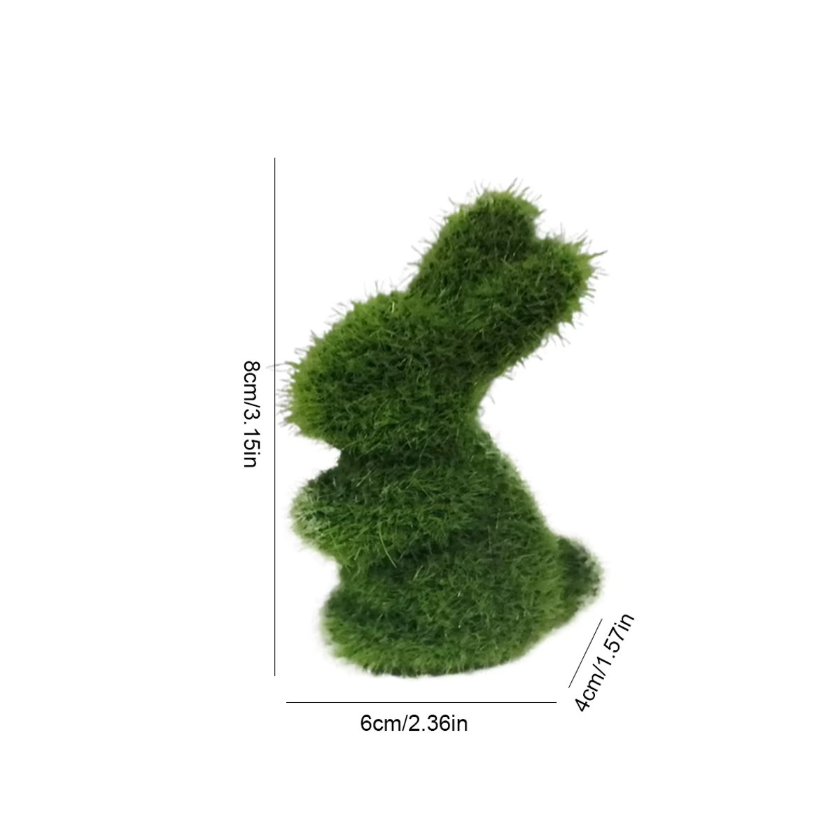 Alloet Osterhase aus Schaum mit Moos-Simulation als dekoratives Ornament für Ostern und den Garten - Bild 6