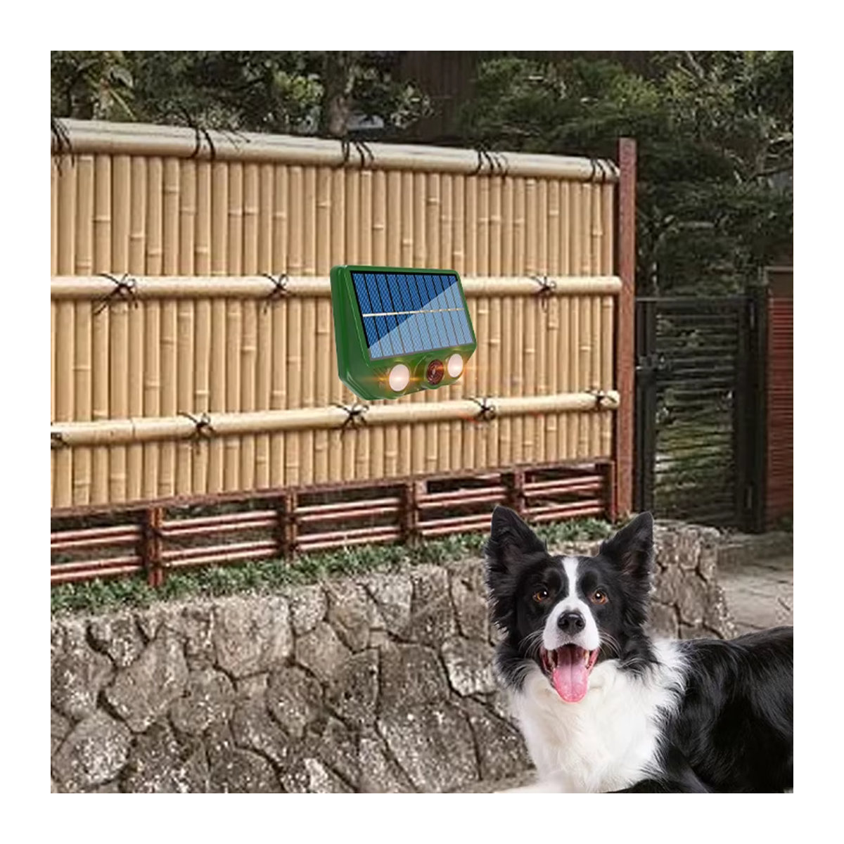 ALLOYSEED Solar Tier Repellent Ultraschall Schädlingsabwehr mit Sonar für Outdoor zur Abschreckung von Hunden, Katzen und Vögeln - Bild 6