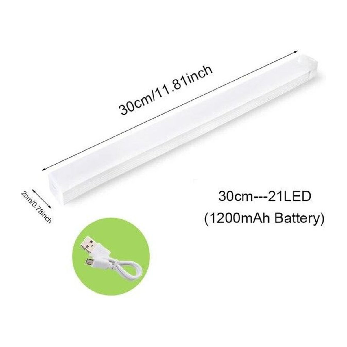 Aloisia Drahtloses LED Nachtlicht mit Bewegungssensor, 21 LEDs, Weiß, 30 cm - Bild 1