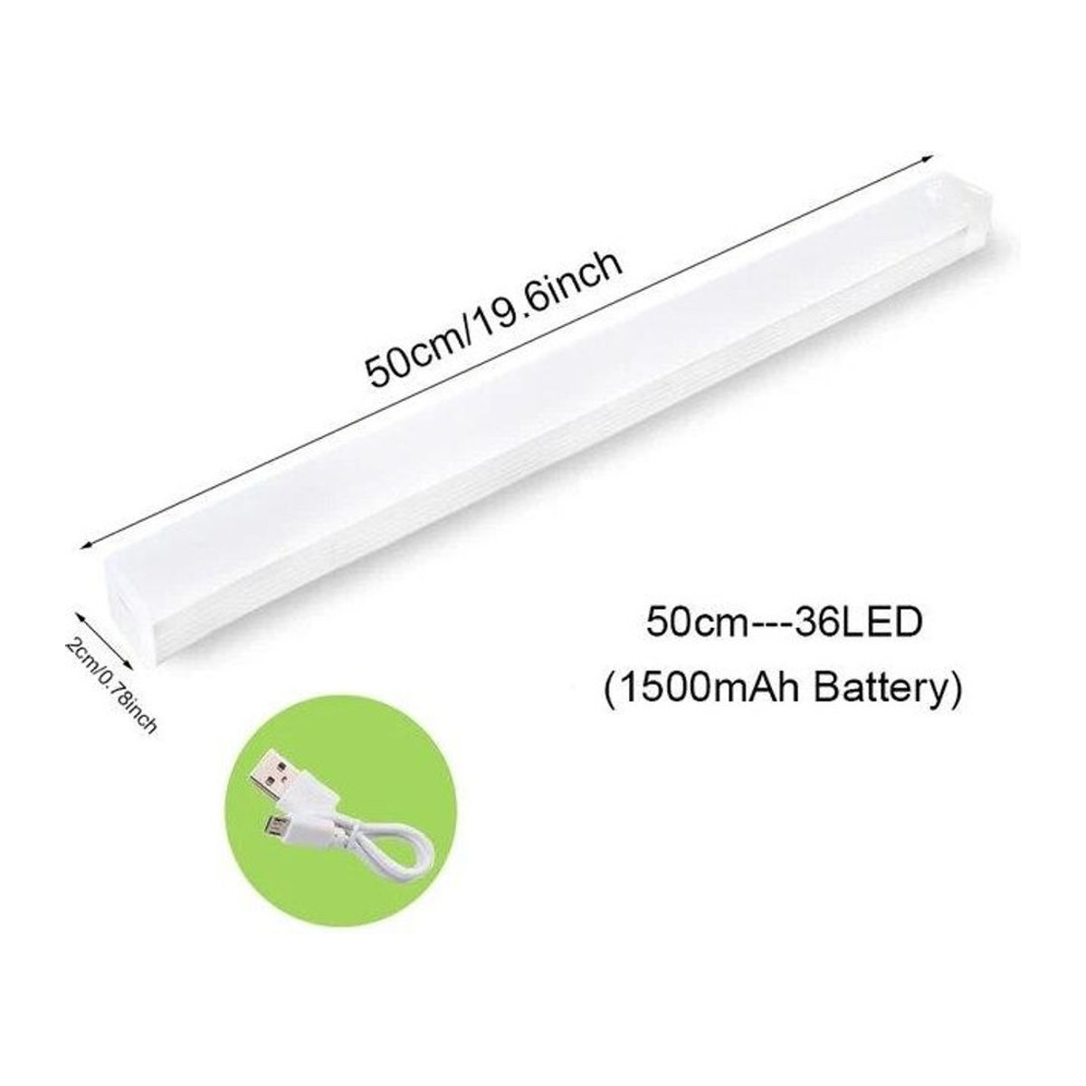 Aloisia Drahtloses LED Nachtlicht mit Bewegungssensor, 36 LEDs, Weiß, 50 cm - Bild 1