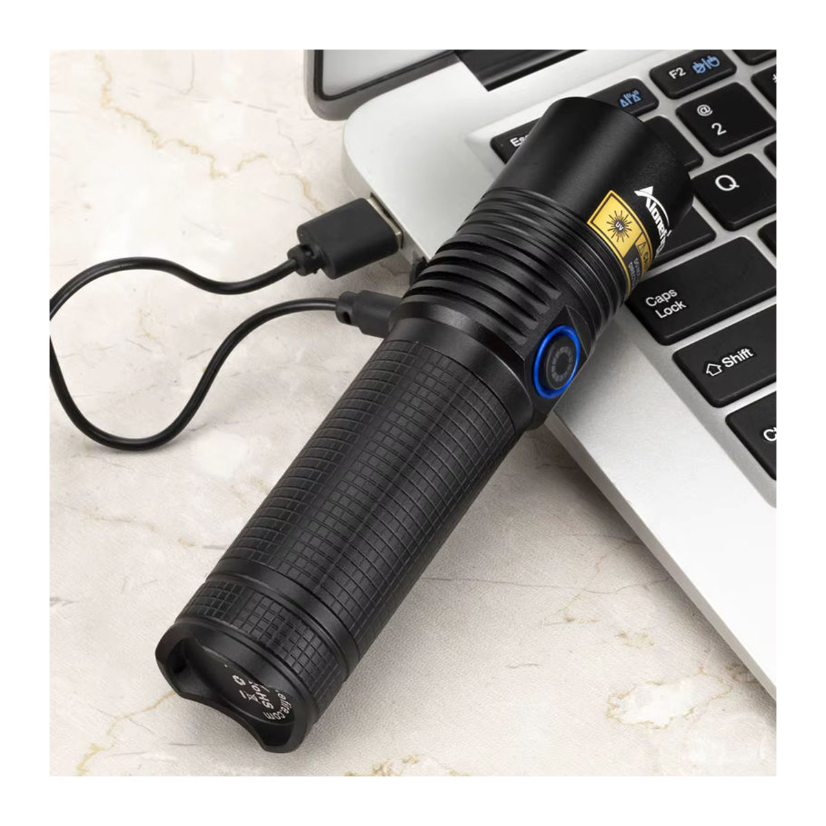 Alonefire UV Taschenlampe 20W 365nm USB wiederaufladbar zur Erkennung von unsichtbarer Tinte und Flecken in Lila - Bild 4