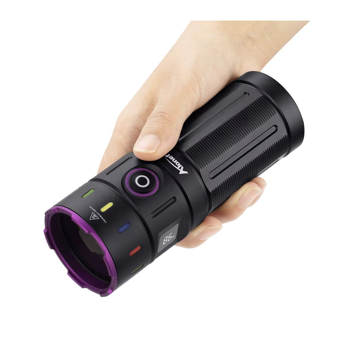 Alonefire UV-Taschenlampe mit 200 W und 10 x 365 nm LED, USB wiederaufladbare Schwarzlicht-Taschenlampe zur Detektion von Urinflecken, Skorpionen, Geld und Leuchtstoffen - Bild 3