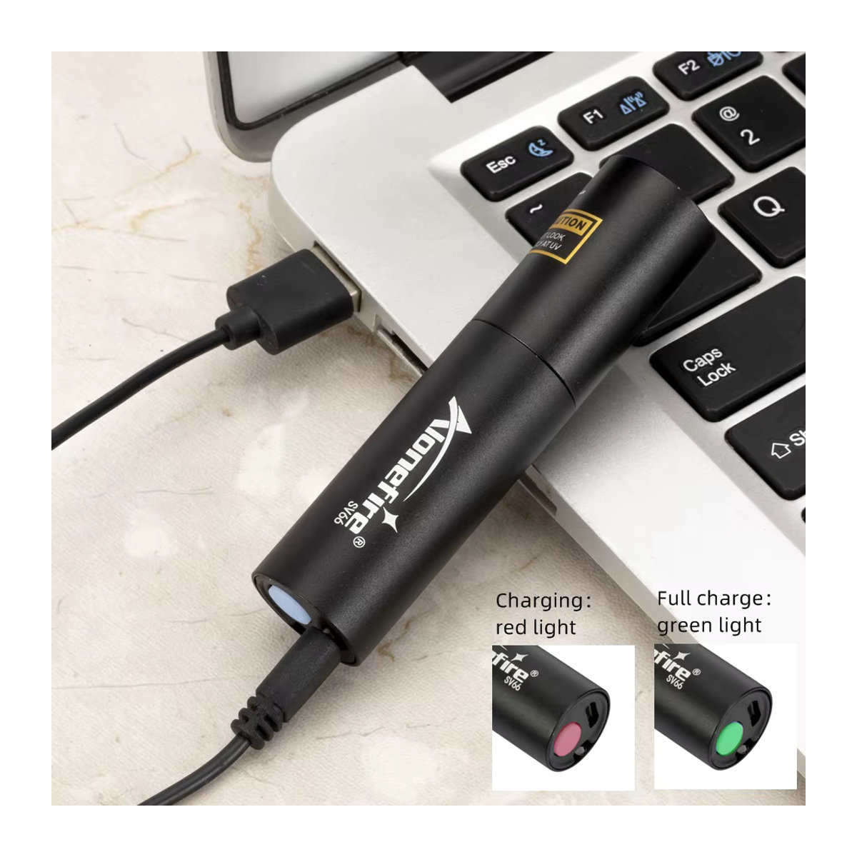 Alonefire UV Taschenlampe mit Zoom 3W 395/365nm USB aufladbar zur Detektion von Urin, Skorpionen und unsichtbarer Tinte - Bild 5