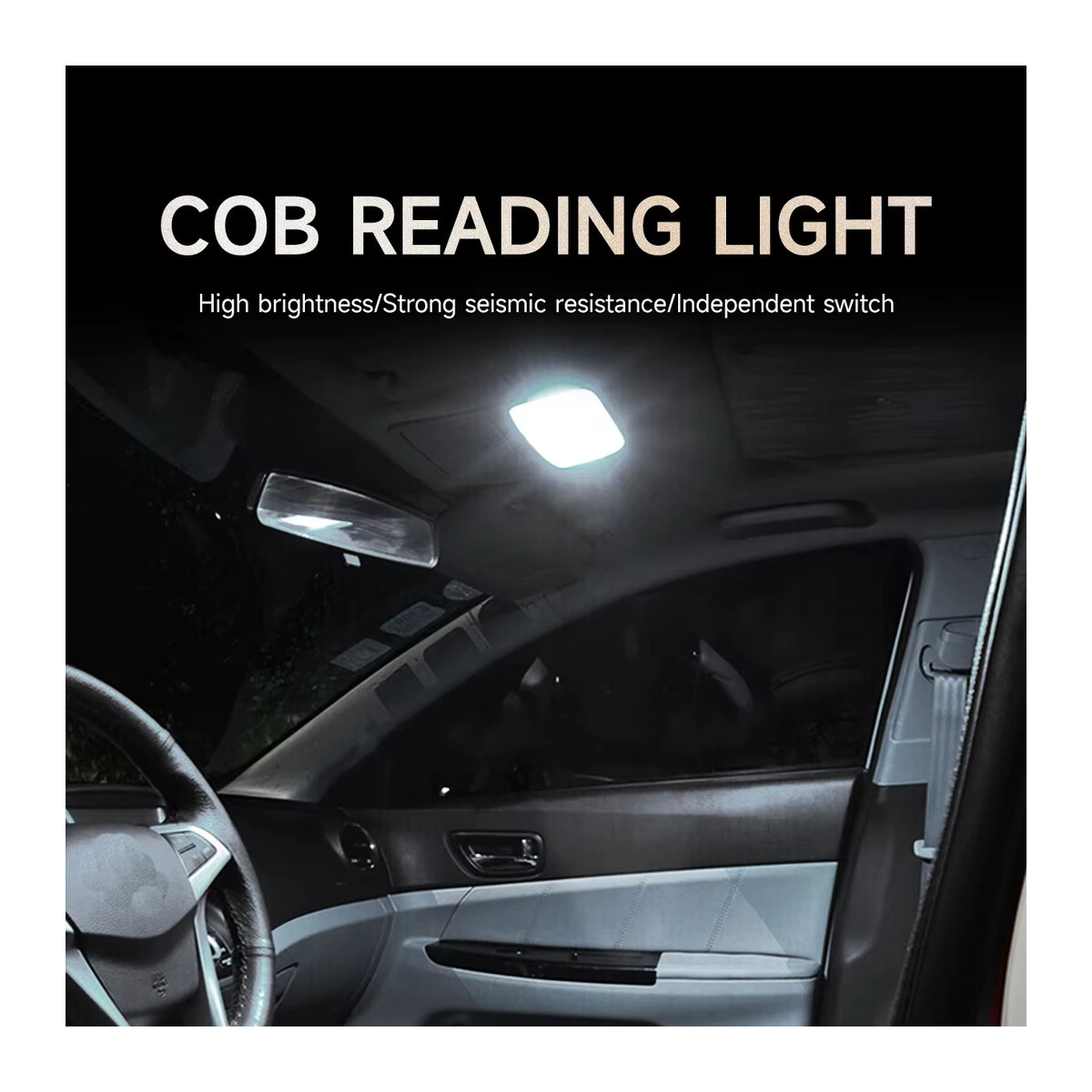 Amagi LED Innenraumleuchte COB mit Schalter für Van, Lkw und Camper, 12V/24V, dünnes Design - Bild 2