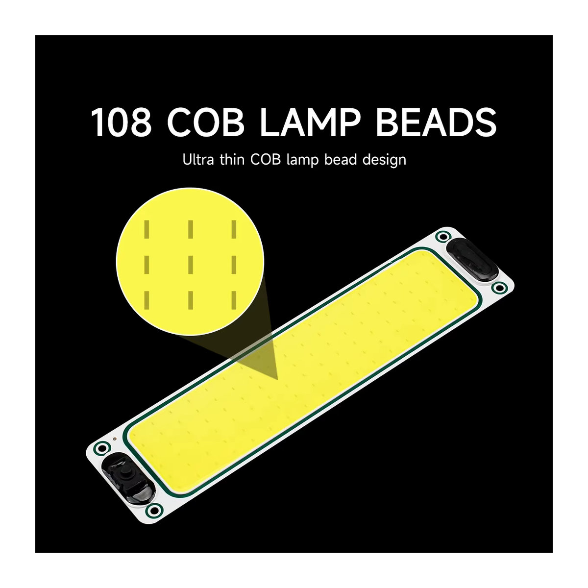 Amagi LED Innenraumleuchte COB mit Schalter für Van, Lkw und Camper, 12V/24V, dünnes Design - Bild 3