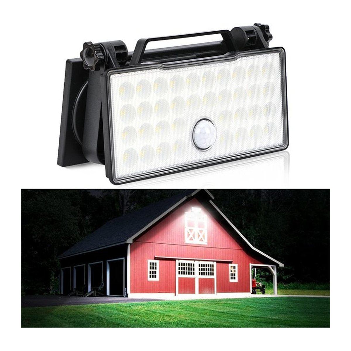 AMARYLLIS 3-in-1 Solar-LED-Wandleuchte für den Außenbereich in Schwarz - Bild 1
