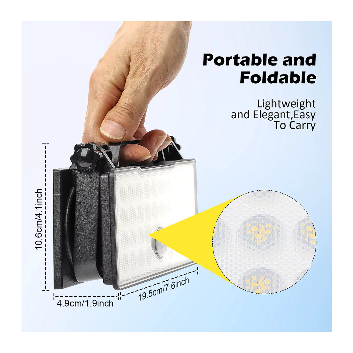AMARYLLIS 3-in-1 Solar-LED-Wandleuchte für den Außenbereich in Schwarz - Bild 3