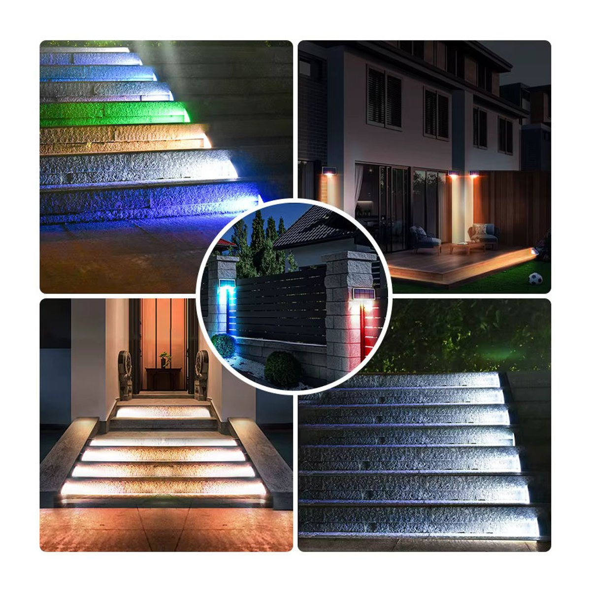 AMARYLLIS Solar LED Schrittlampe IP67 Wasserdicht in Silber mit modernem Anti-Diebstahl-Design für Garten und Terrasse - Bild 5