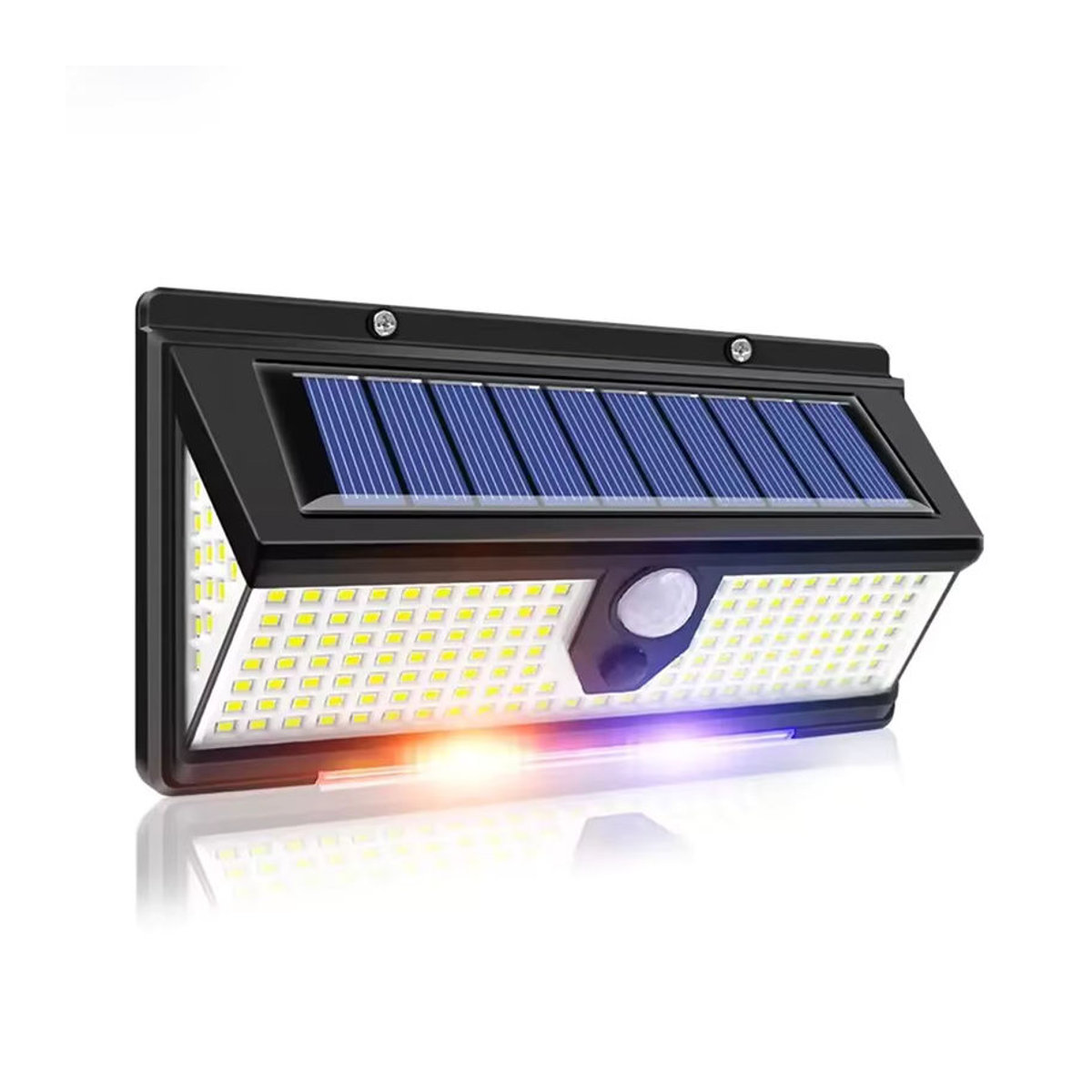 Amaryllis Solar LED Wandleuchte Schwarz Modern mit 190 LEDs und Bewegungssensor IP65 Wasserdicht für Garten und Außenbereich - Bild 7