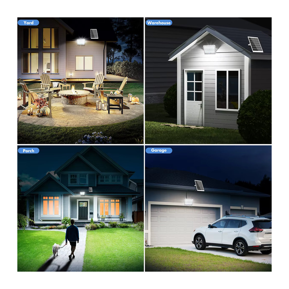 AMARYLLIS Solar-Straßenlaterne mit 200 W LED-Flutlicht, wasserdicht, 6500 K, mit Lichtsensor für Außenbereich und Parkplatzbeleuchtung - Bild 6