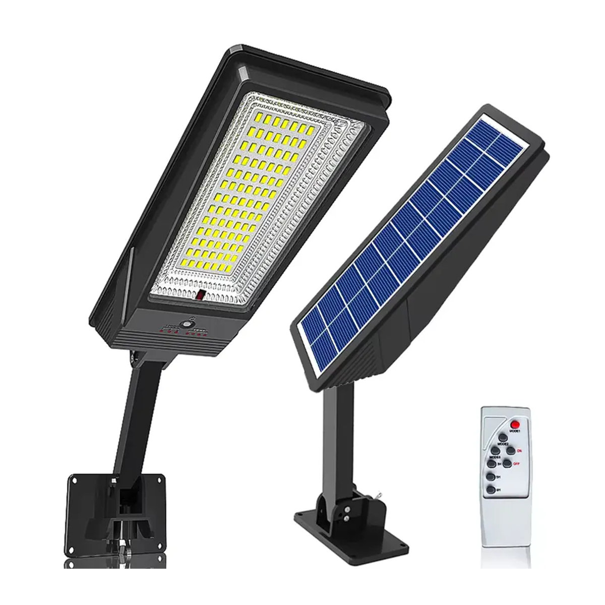 AMARYLLIS Solarleuchte mit 138 LED und Fernbedienung, wasserdichte Außenlampe mit Bewegungssensor und 3 Arbeitsmodi, Schwarz - Bild 6