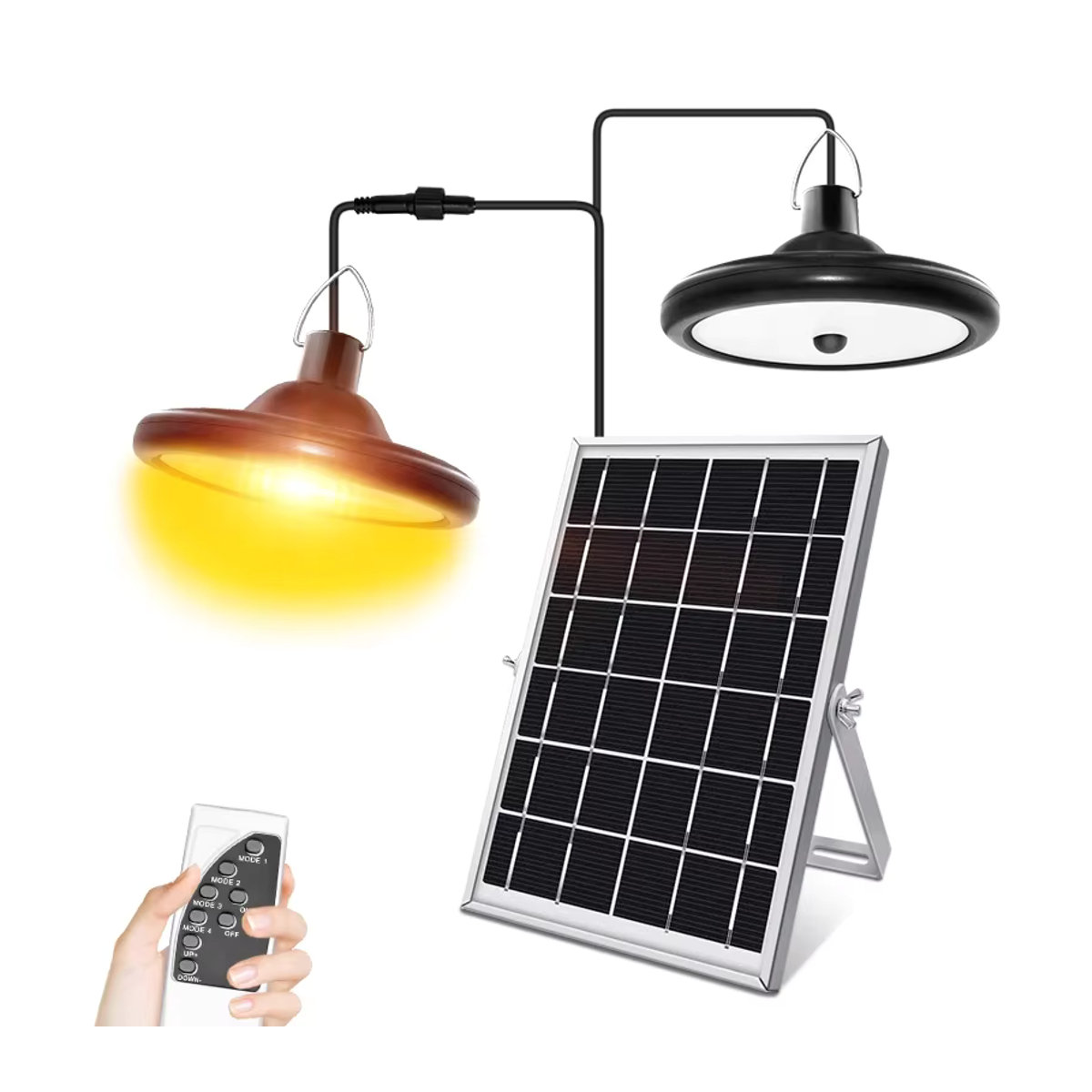 AMARYLLIS Solarleuchte mit Mückenschutz und Fernbedienung in Schwarz im Industrial Design - Bild 6