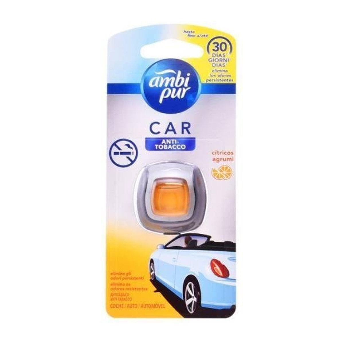 Ambi Pur Auto-Lufterfrischer Eau De Parfum Anti-Tabak Einweg Unisex - Bild 1