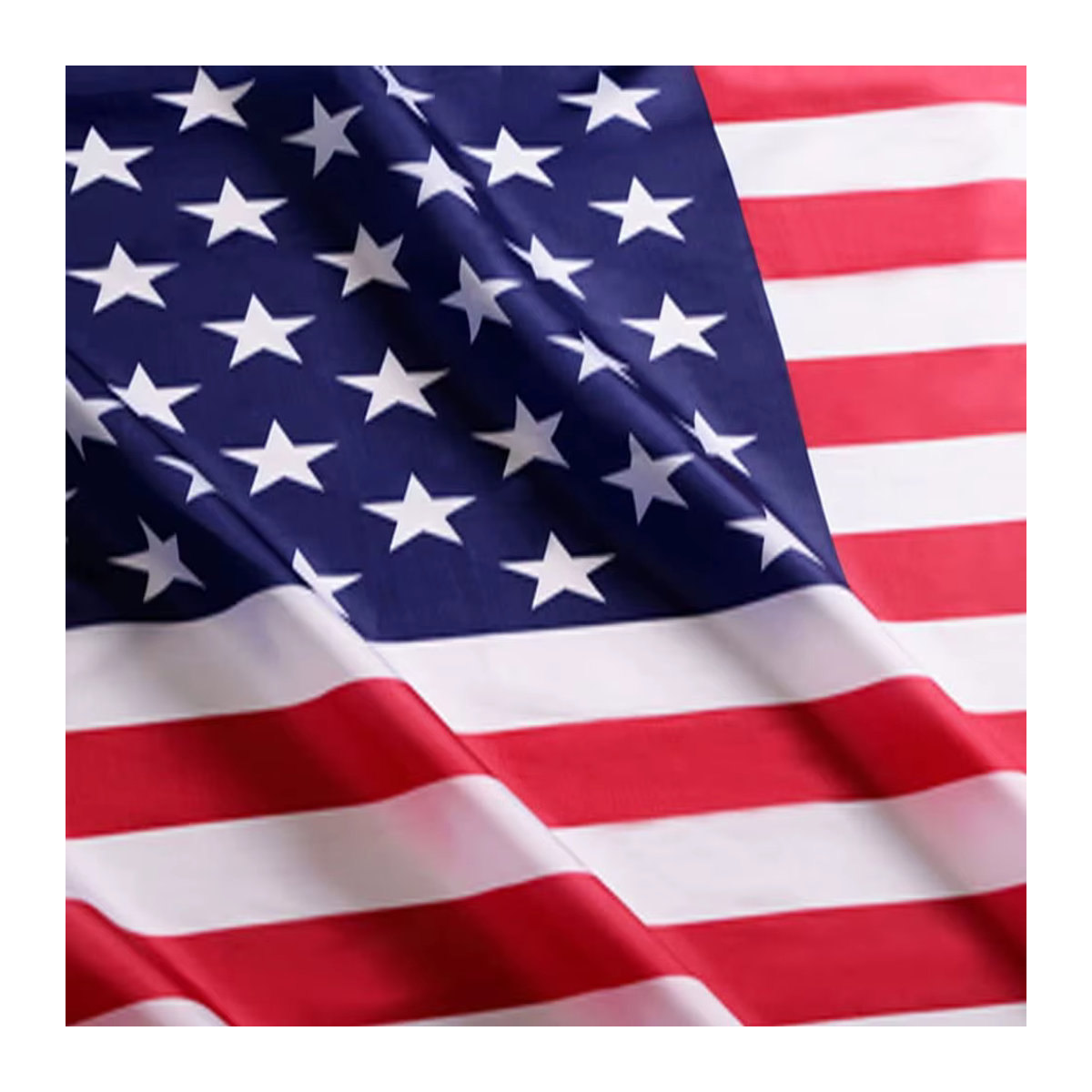 Amerikanische Flagge von FLAGICTS in Mehrfarbig, Rechteckiges Banner aus Textil mit Sternen und Streifen, B/H: 91,44 x 91,44 cm - Bild 3