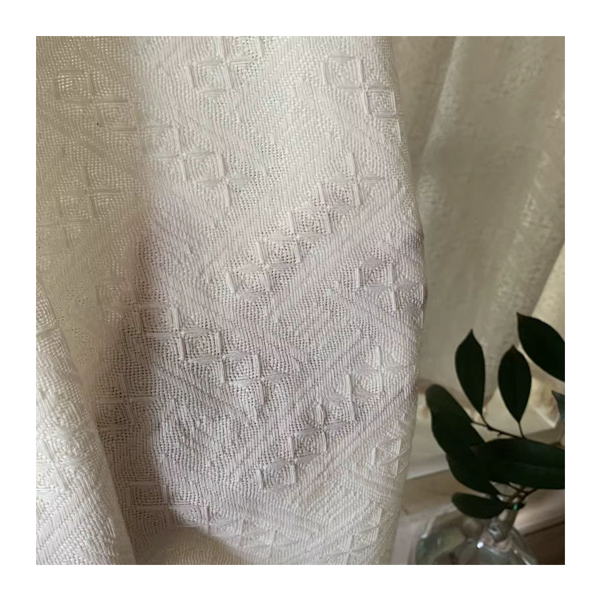 Amerikanischer geometrischer Baumwollvorhang aus Baumwolle und Leinen mit Quasten für Bücherregale, Schränke oder Kaffeetüren - Bild 5