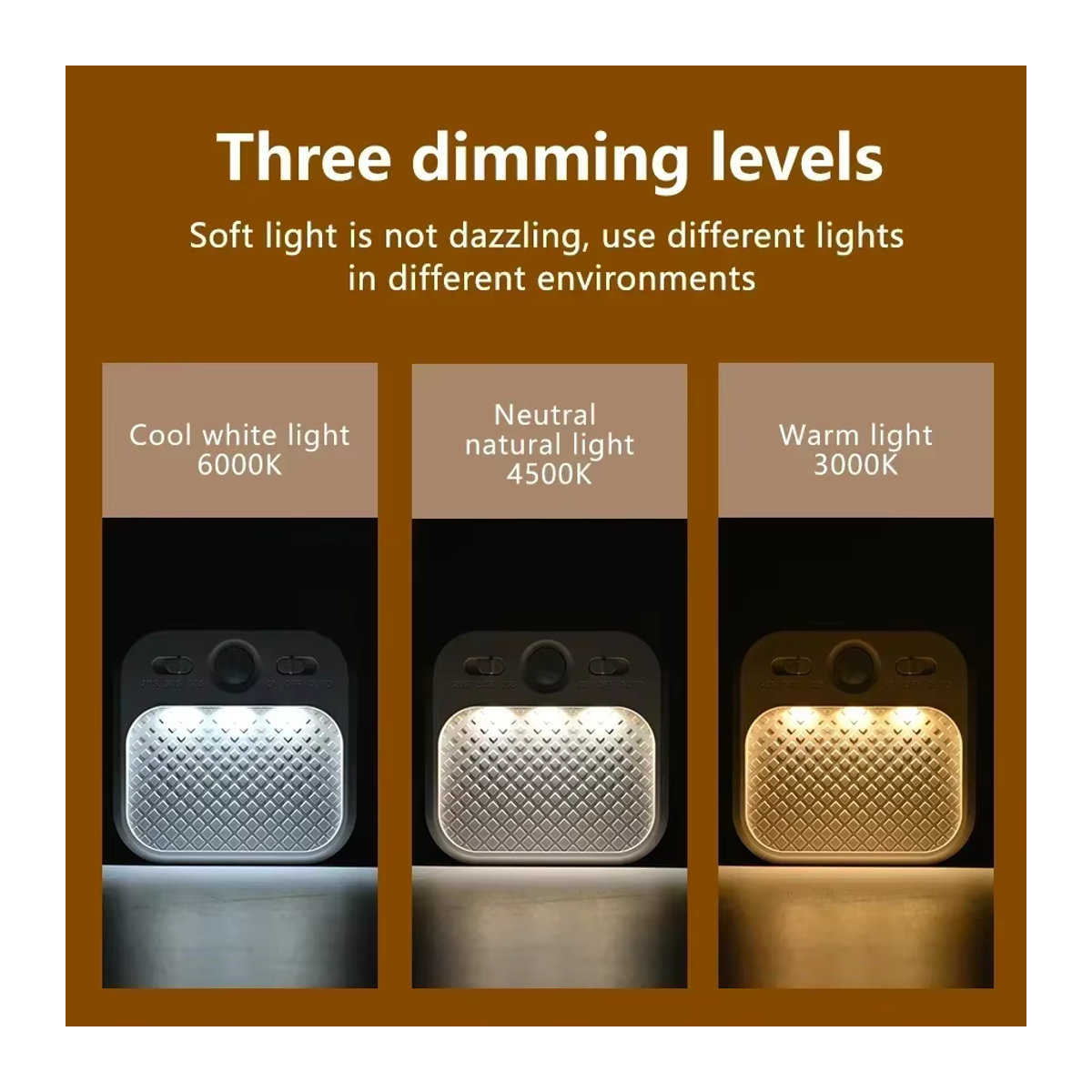 Ammtoo LED-Nachtlicht mit Bewegungsmelder, wiederaufladbare Magnet-Nachtlampe im minimalistischen Design zum Aufkleben für Schlafzimmer, Treppen, Schrank, Flur und Küche - Bild 3
