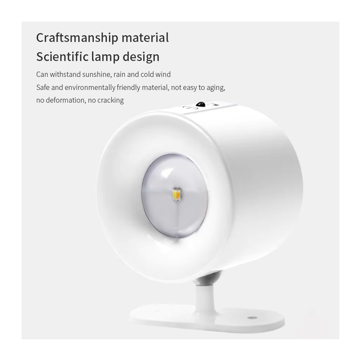 Ammtoo Wiederaufladbare LED-Wandleuchte in Weiß mit 3 Farben, 360 Grad drehbar und Touch-Fernbedienung, minimalistisches Design für Schlafzimmer und Wohnzimmer - Bild 4