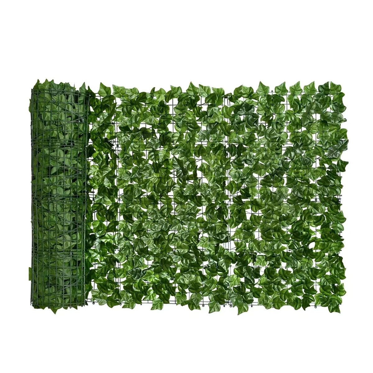 Amuixui Künstliche Efeu-Hecke als Sichtschutz für Garten und Balkon, Grün, 200 x 100 cm - Bild 7