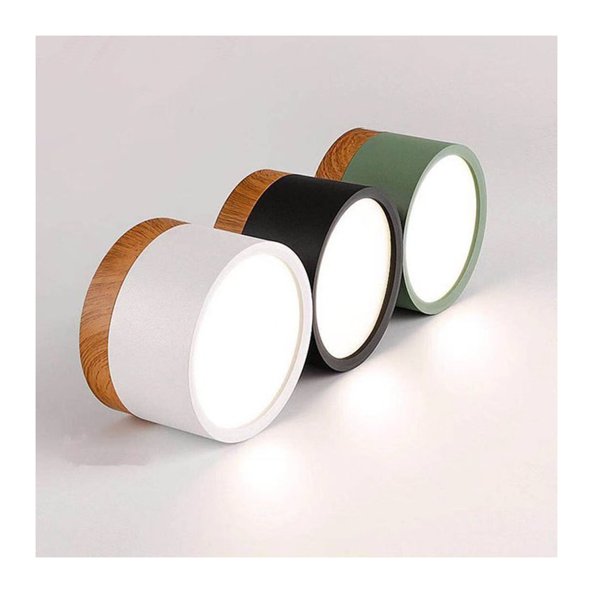 ANADnight LED Deckenleuchte im nordischen Holzdesign mit integriertem LED Strahler für moderne Innenräume - Bild 1