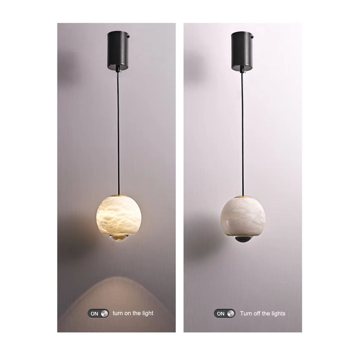 ANCISTER Modern Marmor Kronleuchter in Weiß mit warmweißem Licht für Esszimmer und Wohnzimmer - Bild 3