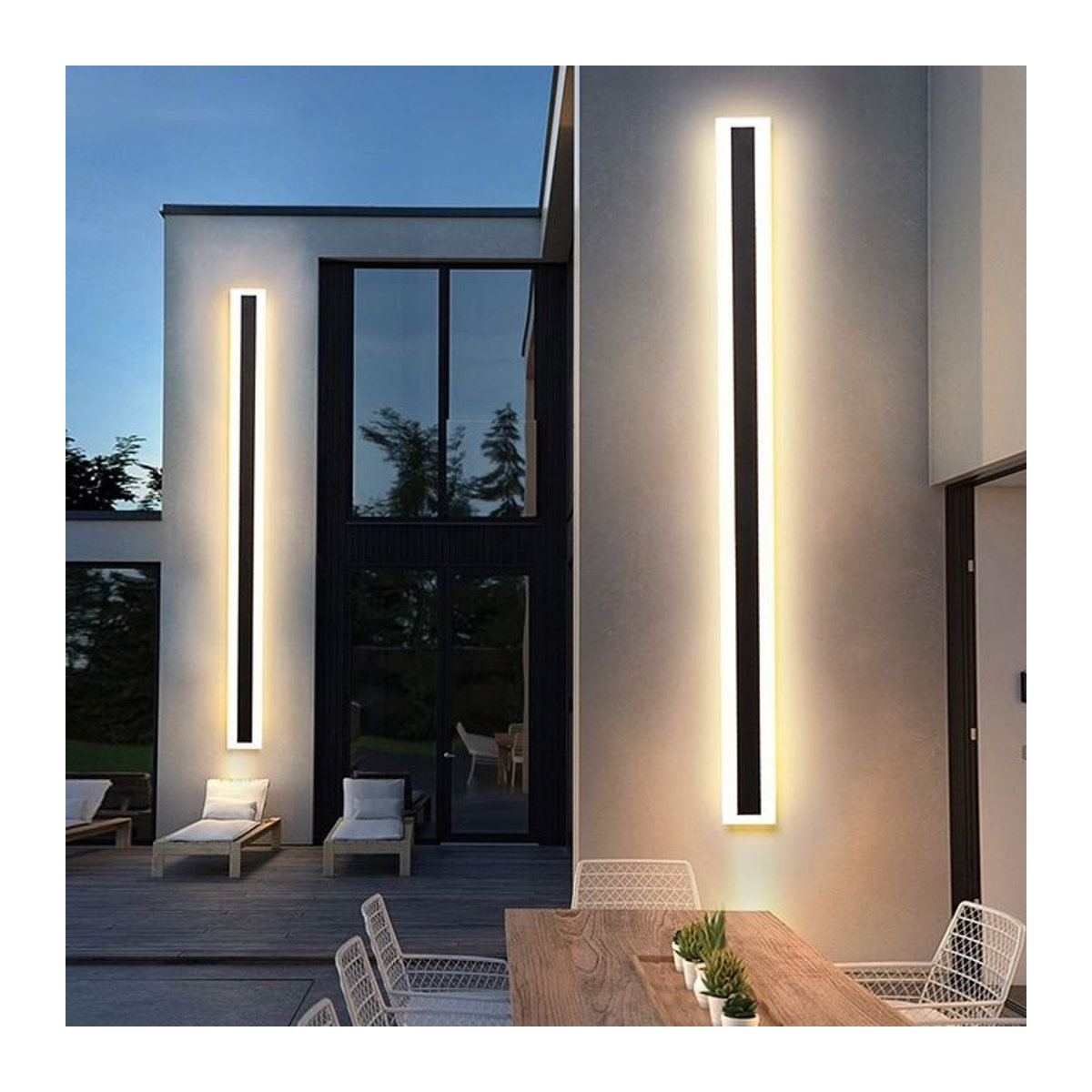 ANCISTER Moderne LED Außenwandleuchte IP65 Wasserdicht Schwarz - Bild 1