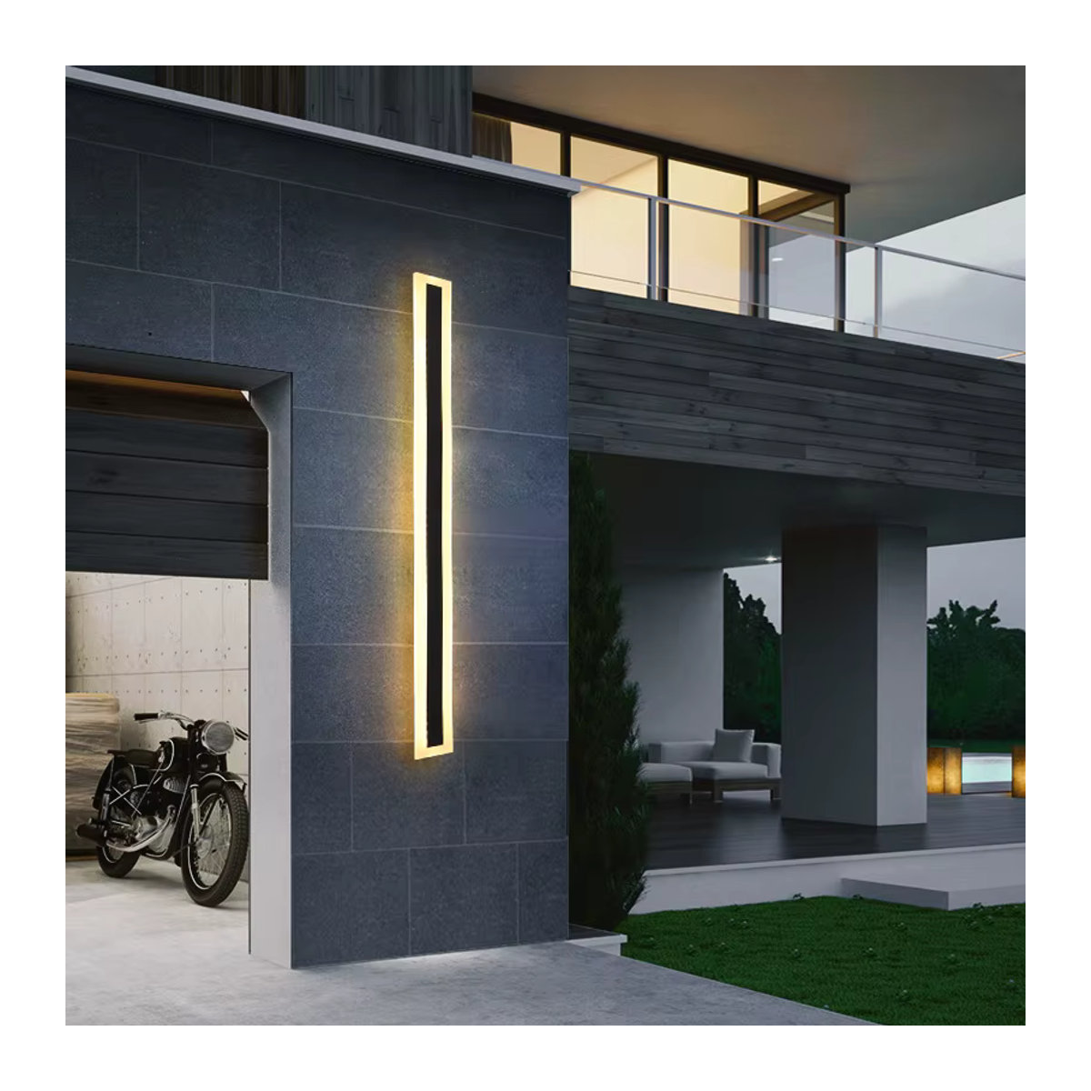 ANCISTER Moderne LED Außenwandleuchte IP65 Wasserdicht Schwarz - Bild 2