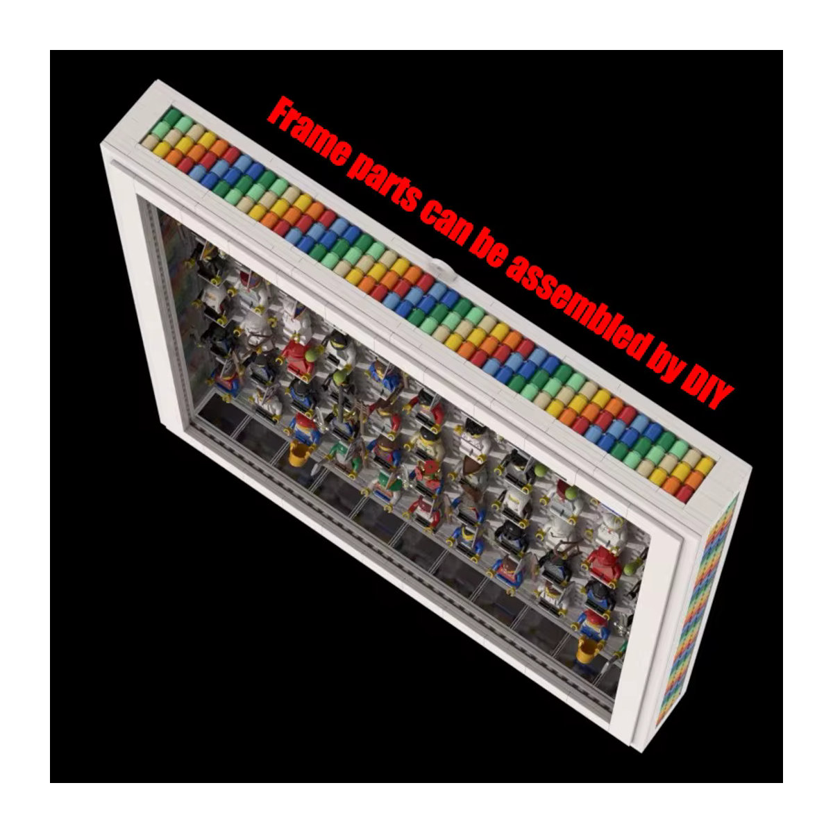 Andole Display-Halterung für Minifiguren aus Kunststoff, weiß, rechteckig, stehend - Bild 4