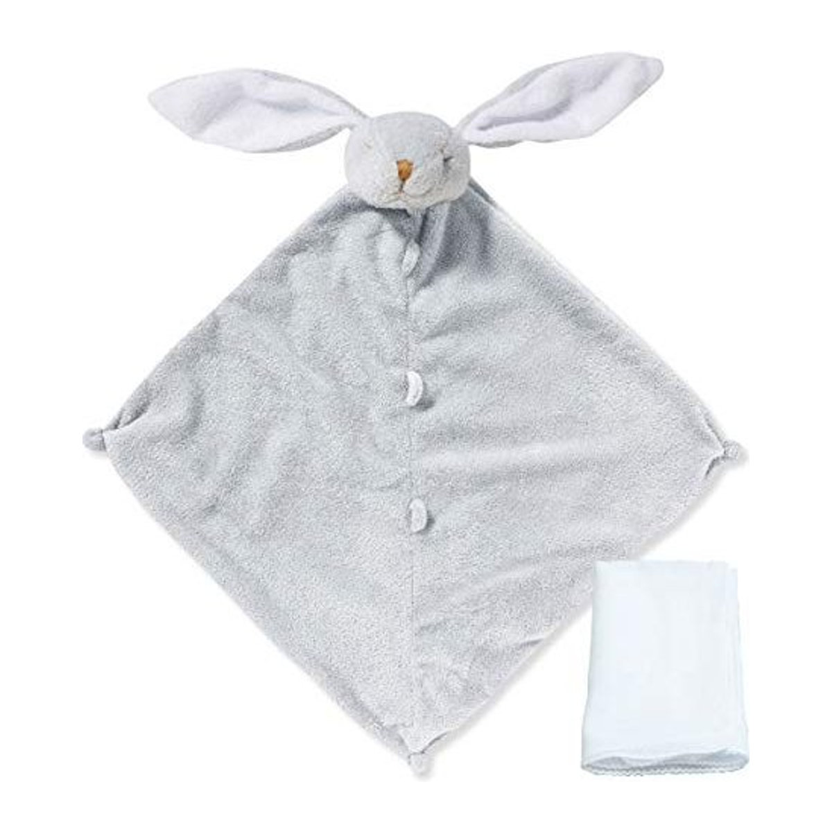 Angeldear Kuscheldecke Hase Grau als Plüsch-Handtuch für Babys und Neugeborene - Bild 1