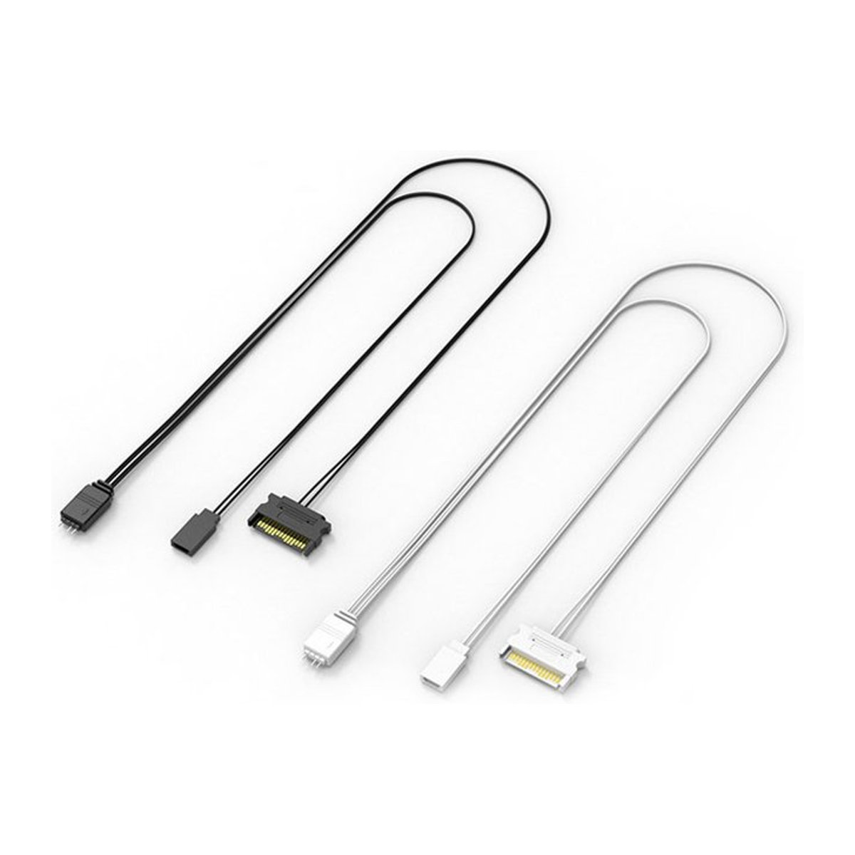 Angitu ARGB Controller für PC, manueller Reset-Controller mit SATA zu ARGB 3-Pin-Beleuchtungssteuerung, Schwarz - Bild 1