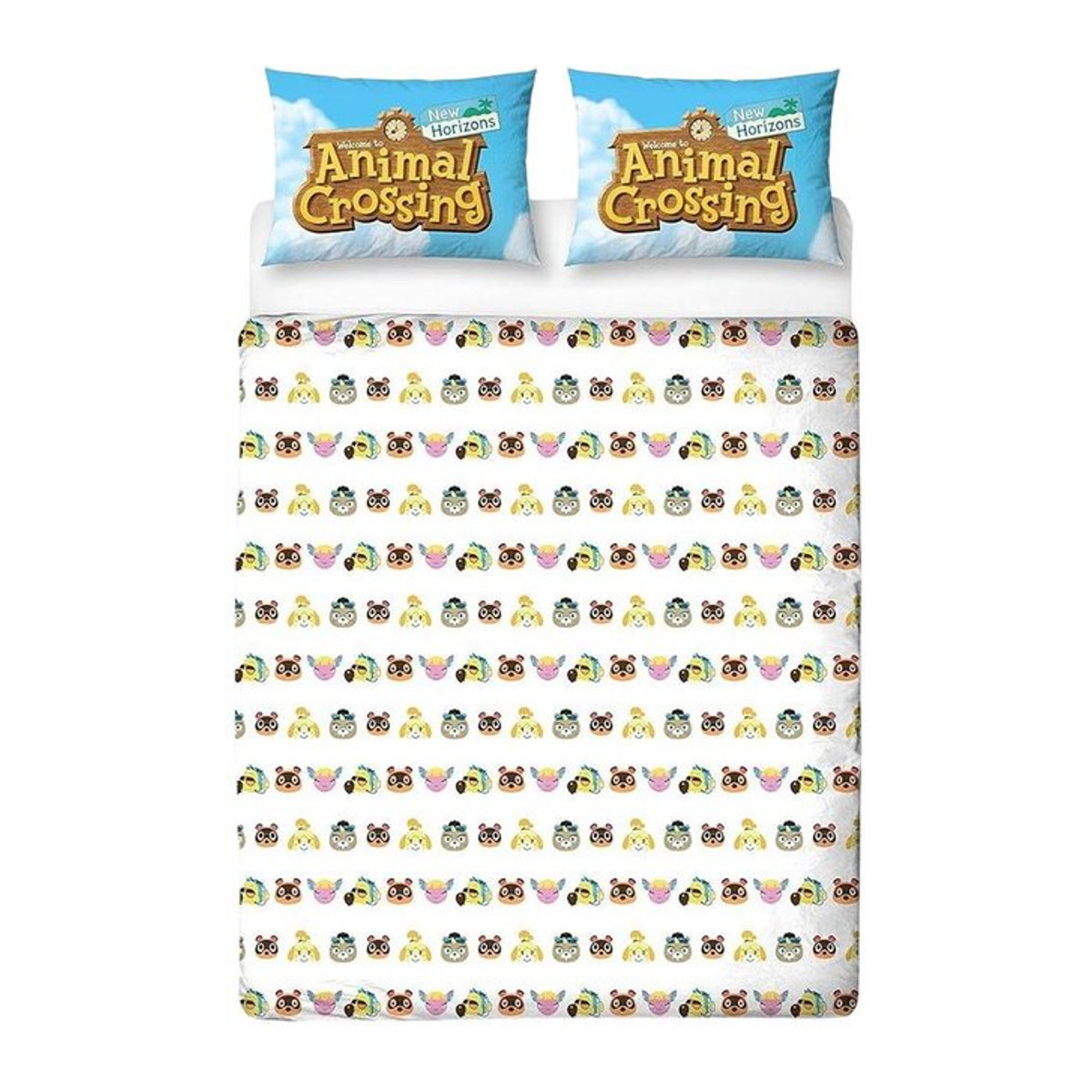 Animal Crossing Strand Wendebettwäsche-Set Single Schwarz (2er Pack) - Bild 1