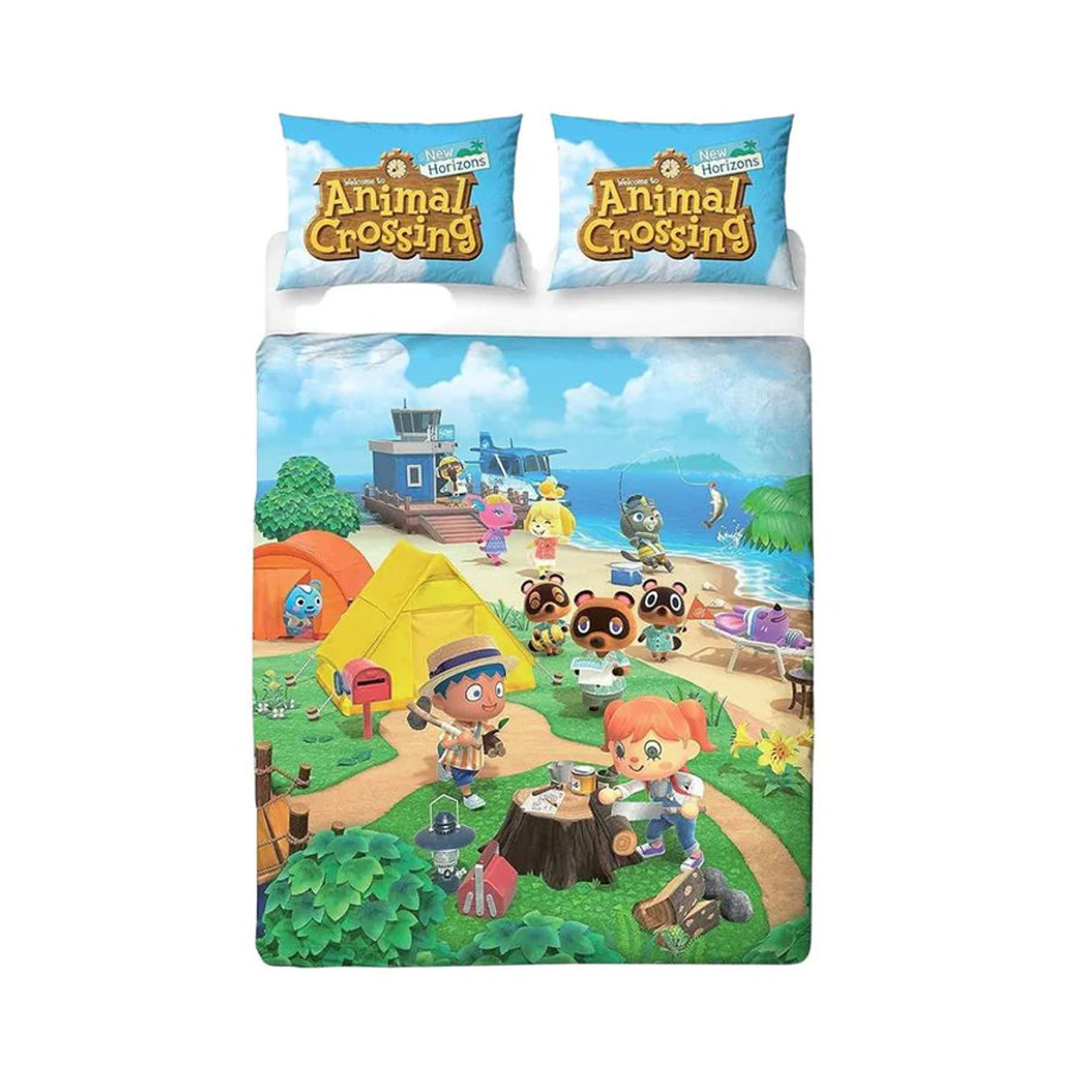 Animal Crossing Strand Wendebettwäsche-Set Single Schwarz (2er Pack) - Bild 2
