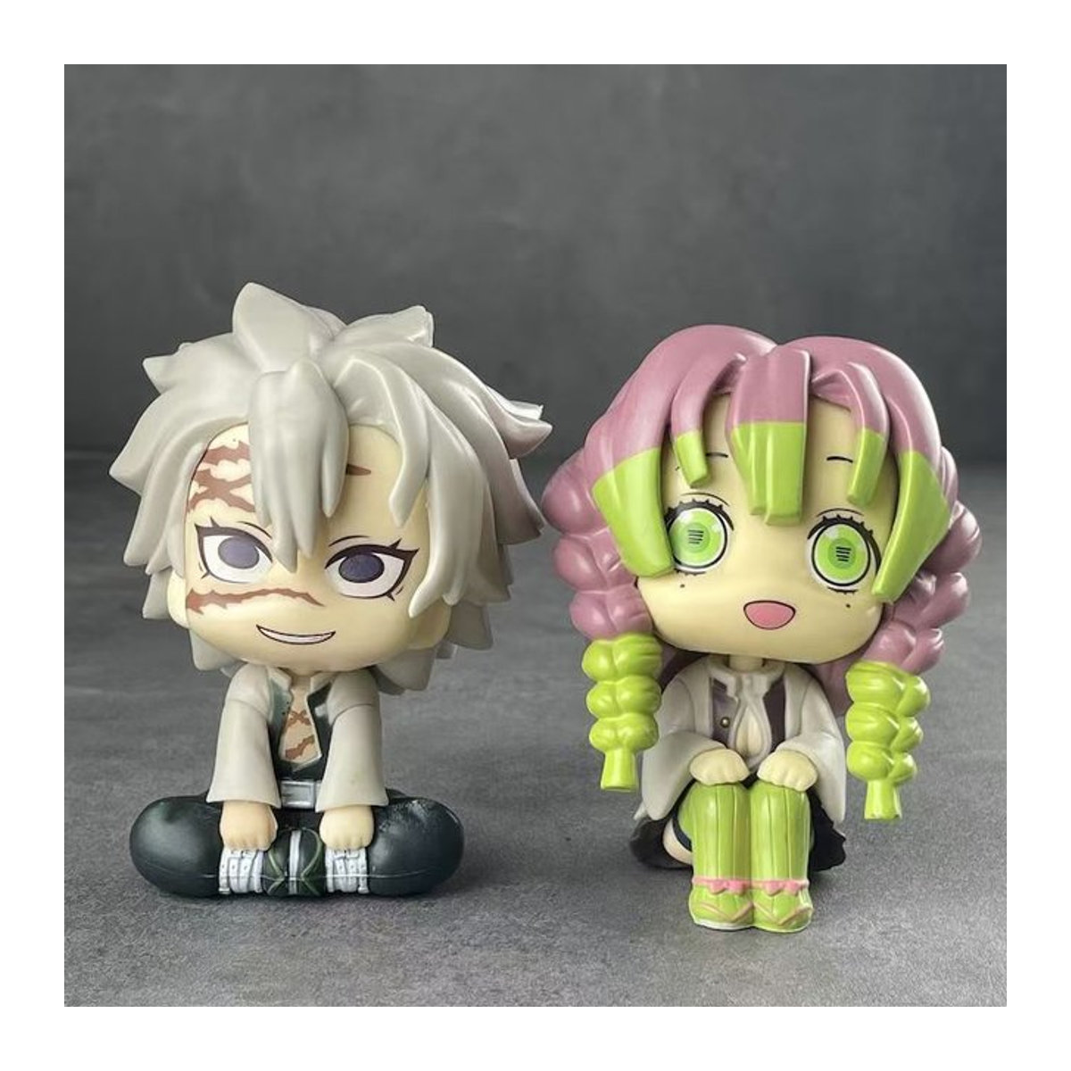 Anime Action Figuren Kanroji Mitsuri und Shinazugawa Sanemi aus PVC, Mehrfarbig, Höhe: 10 cm - Bild 1