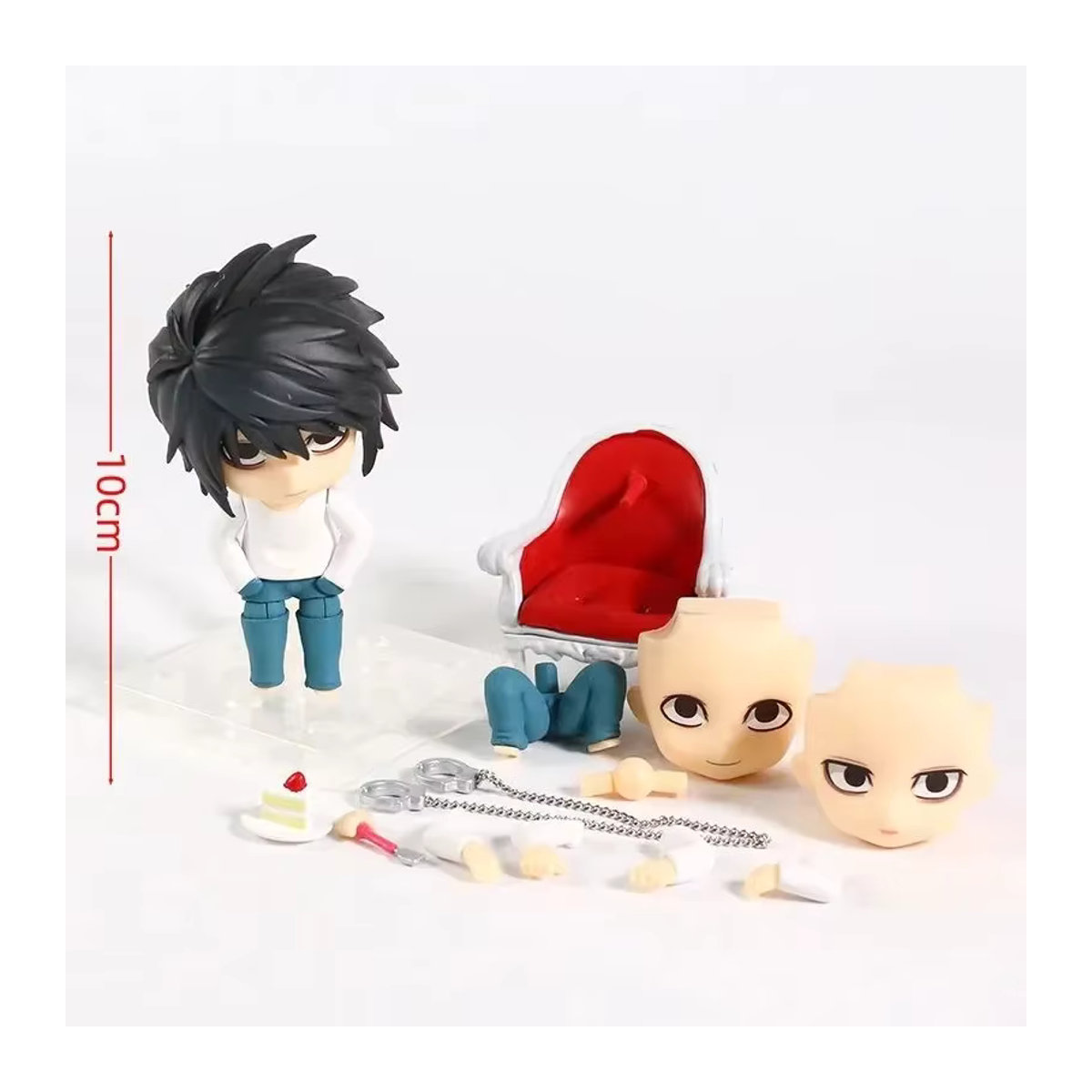 Anime Actionfigur Death Note L Lawliet Sammlerfigur für Kinder, mehrfarbig, Höhe: 10 cm - Bild 5