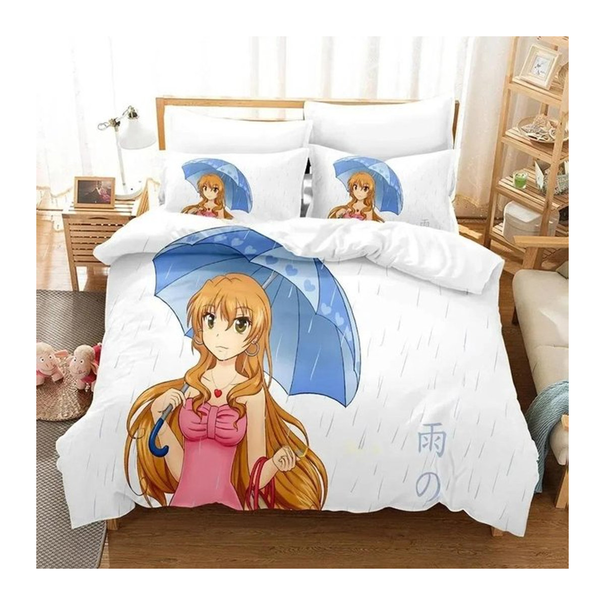 Anime Bettwäsche-Set Golden Time Bettbezug mit Reißverschluss für Erwachsene und Kinder, 70 x 133 cm, 2-teilig - Bild 1